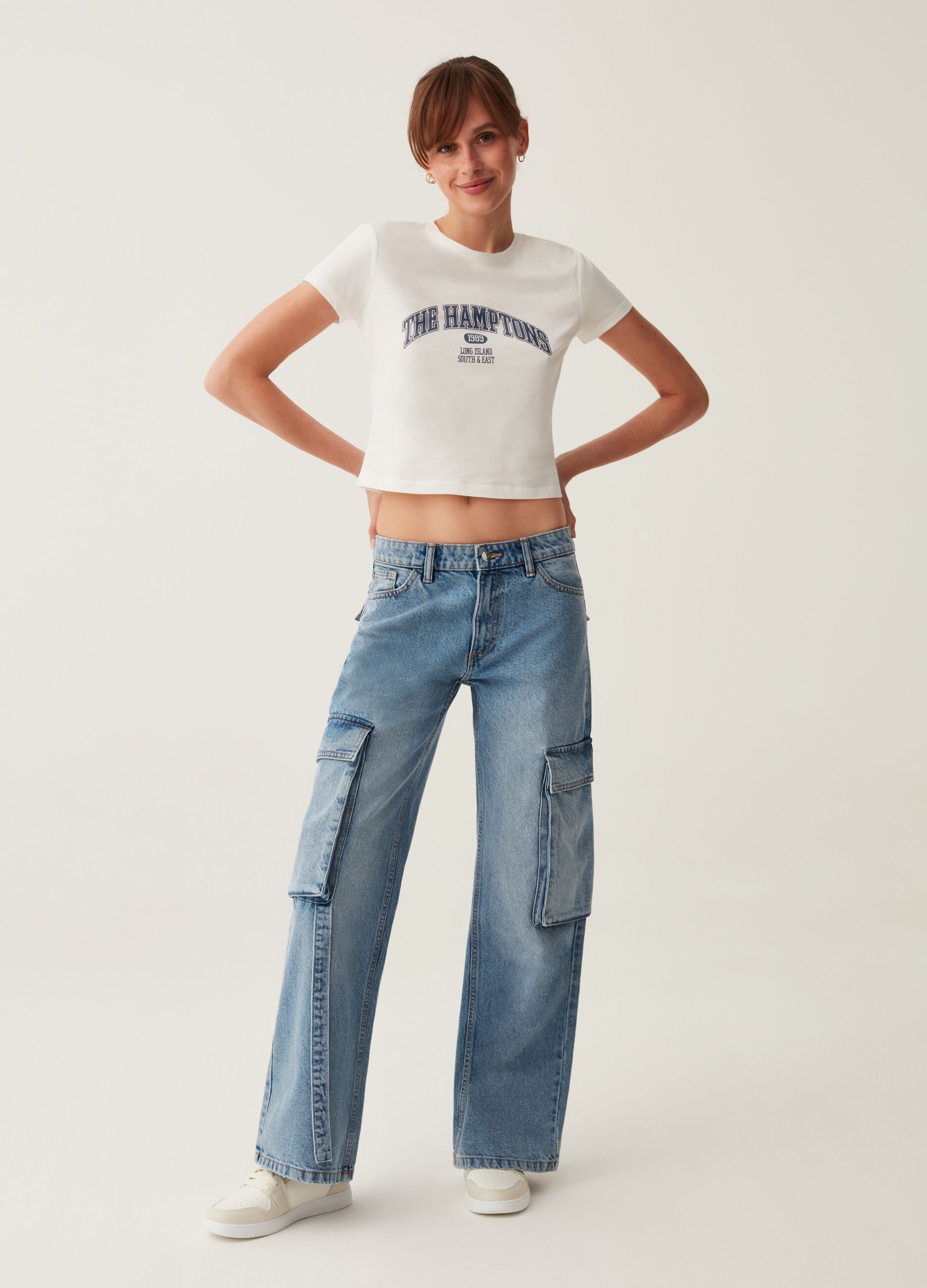 Jeans cargo wide leg_0