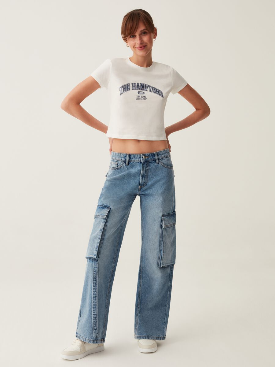 Jeans cargo wide leg_0