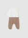 Multicolour Velour Baby Sleepsuit with Embroidery_1