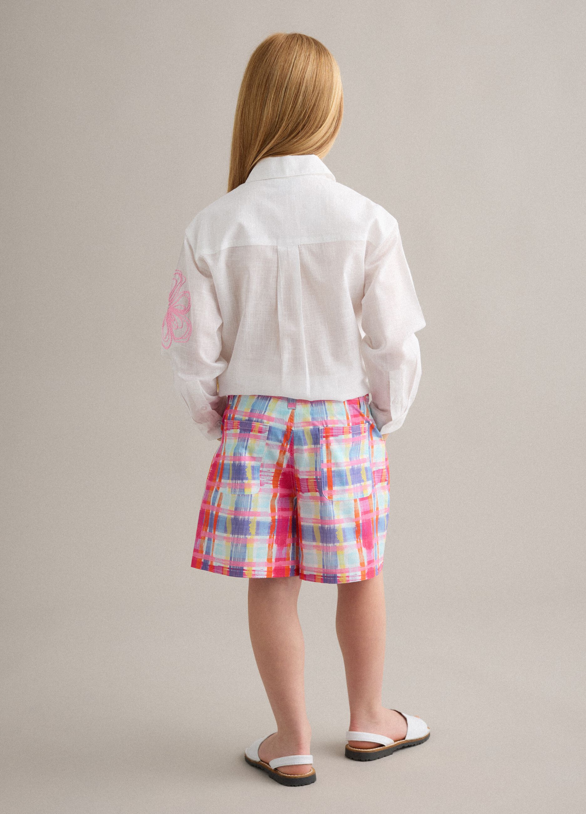 Multicolour pure cotton shorts