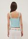 Sky-blue pure cotton crochet waistcoat, regular fit_2