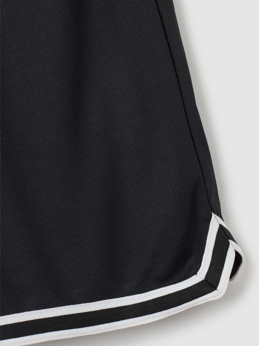 Men's Black Relaxed Fit Fabric Shorts_1