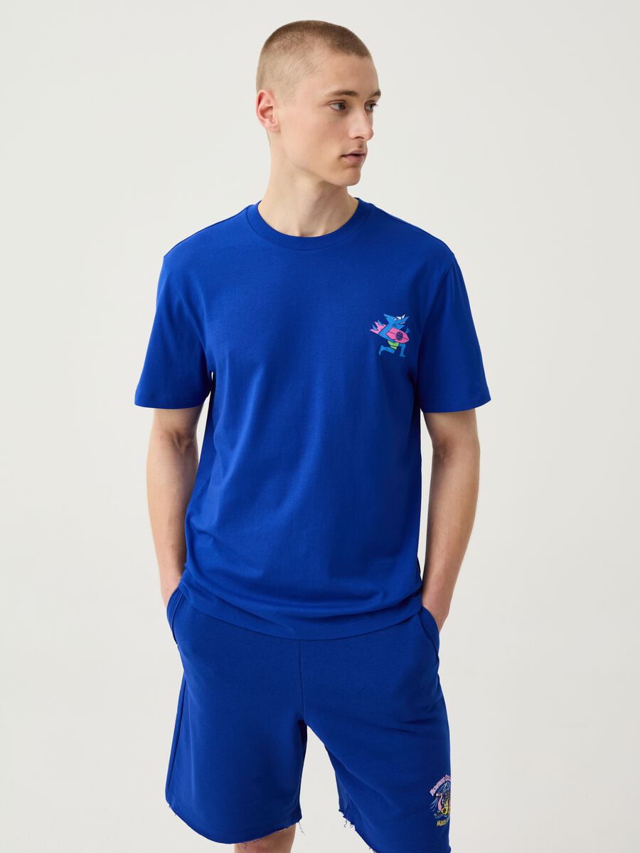 T-shirt with surf shark print_1