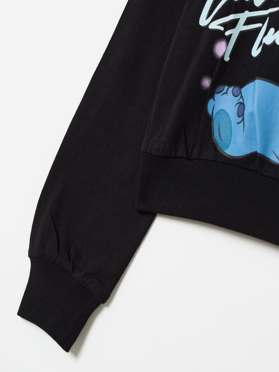 Crop sweatshirt with Stitch print_5