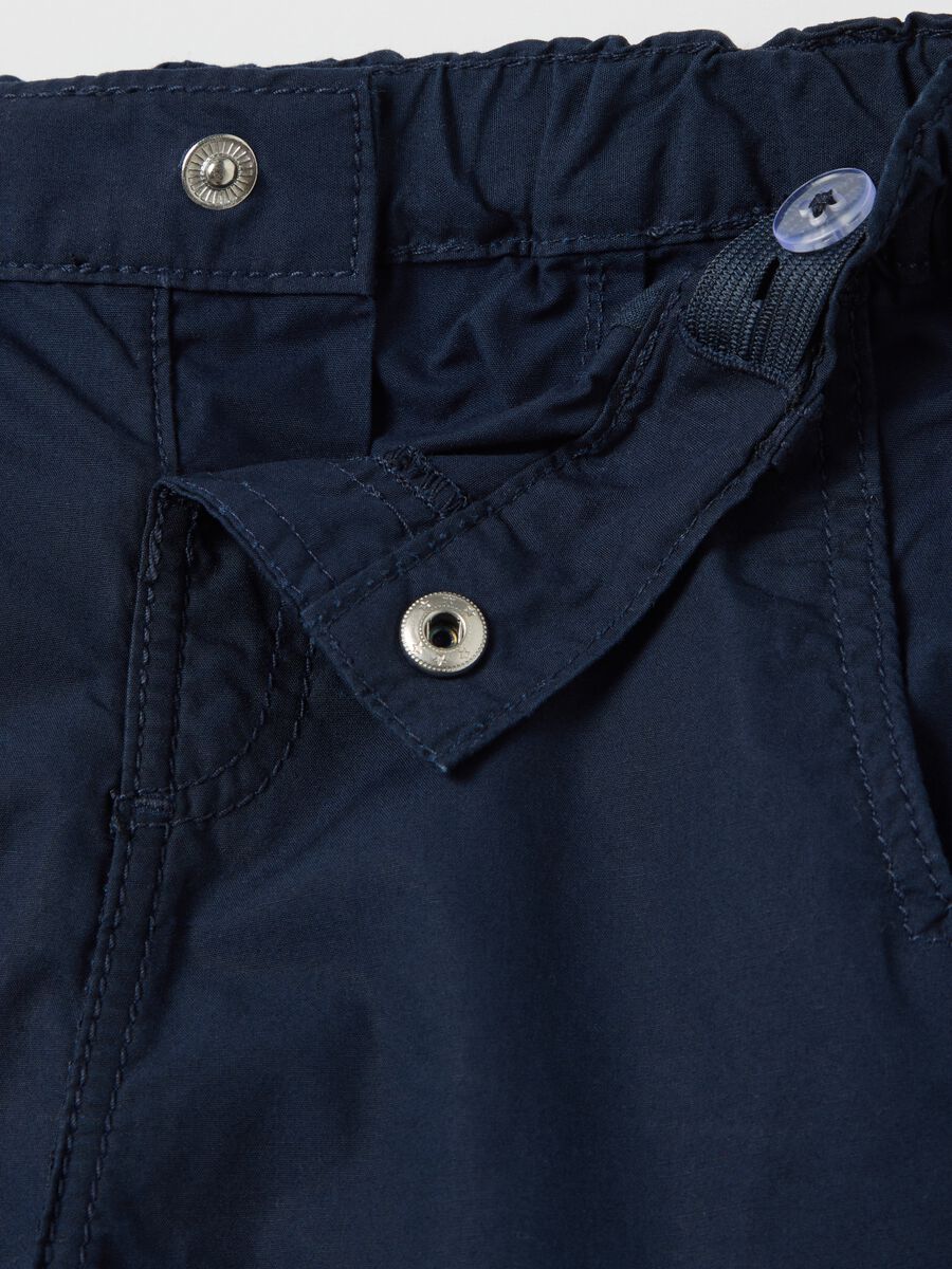 Poplin trousers with elasticated edging_3