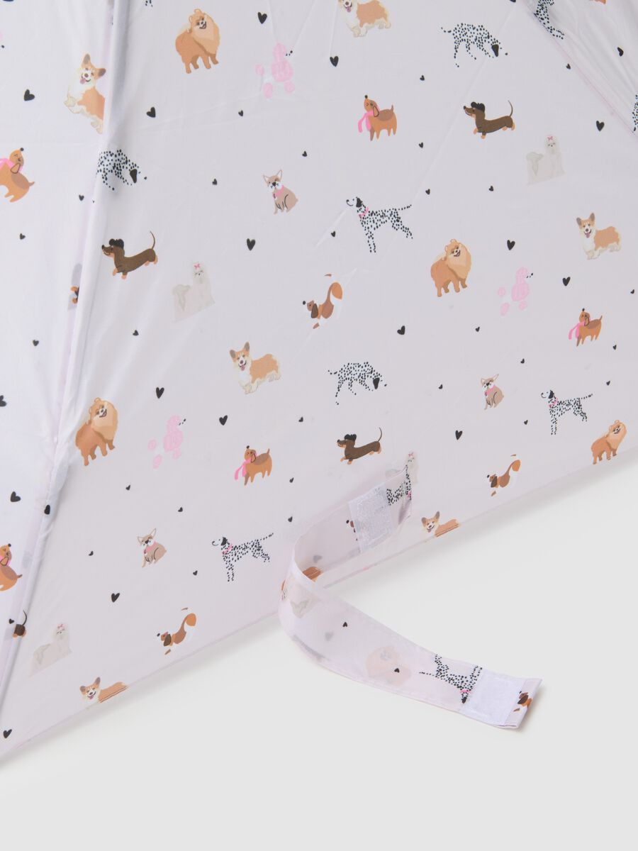 Multicolour foldable umbrella with print_2