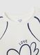 Girls' pure white cotton regular fit top with hearts_2