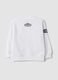 White cotton-blend crew-neck racing print sweatshirt for boys_1