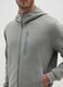 Regular fit grey hoodie with zip_3