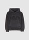 Boys' black hoodie in pure cotton regular fit_1