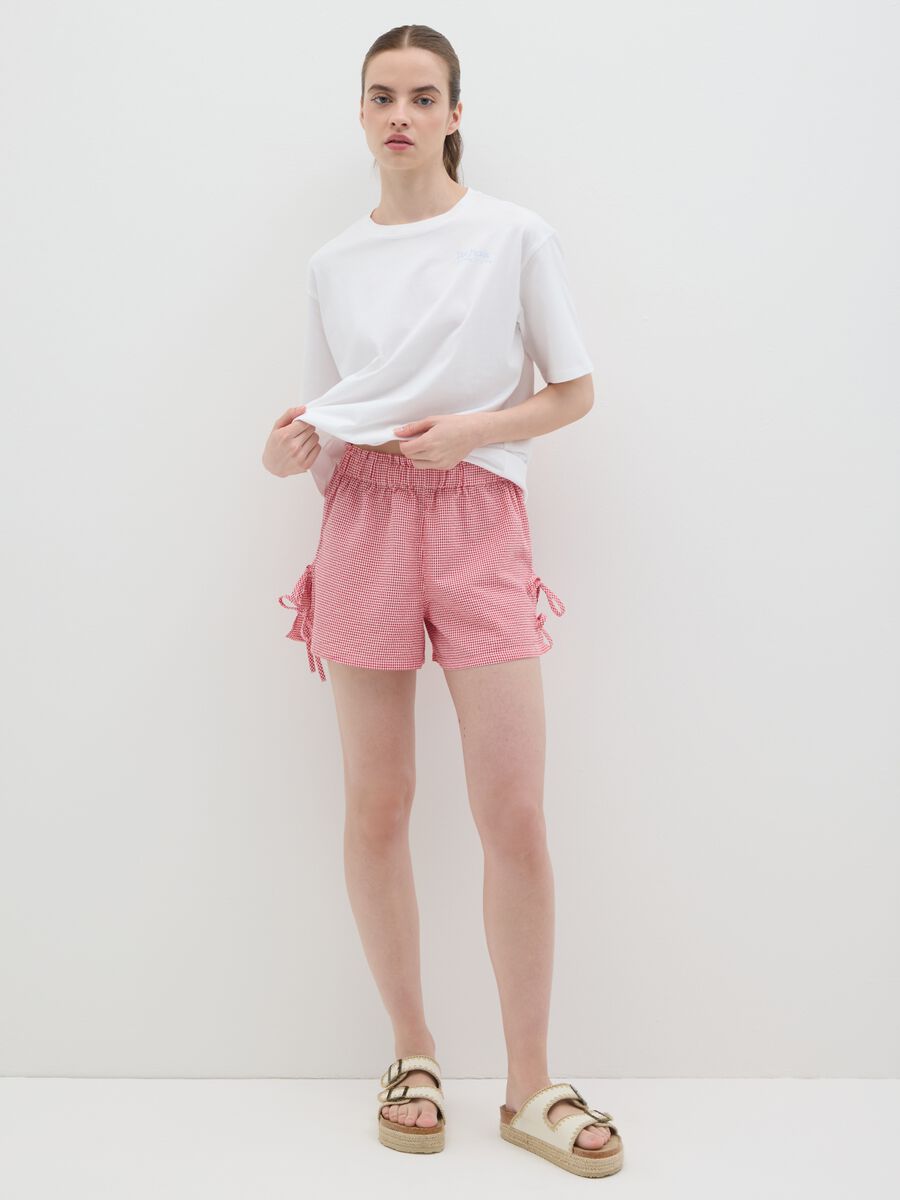 Women's multicolour pure cotton shorts regular fit_0