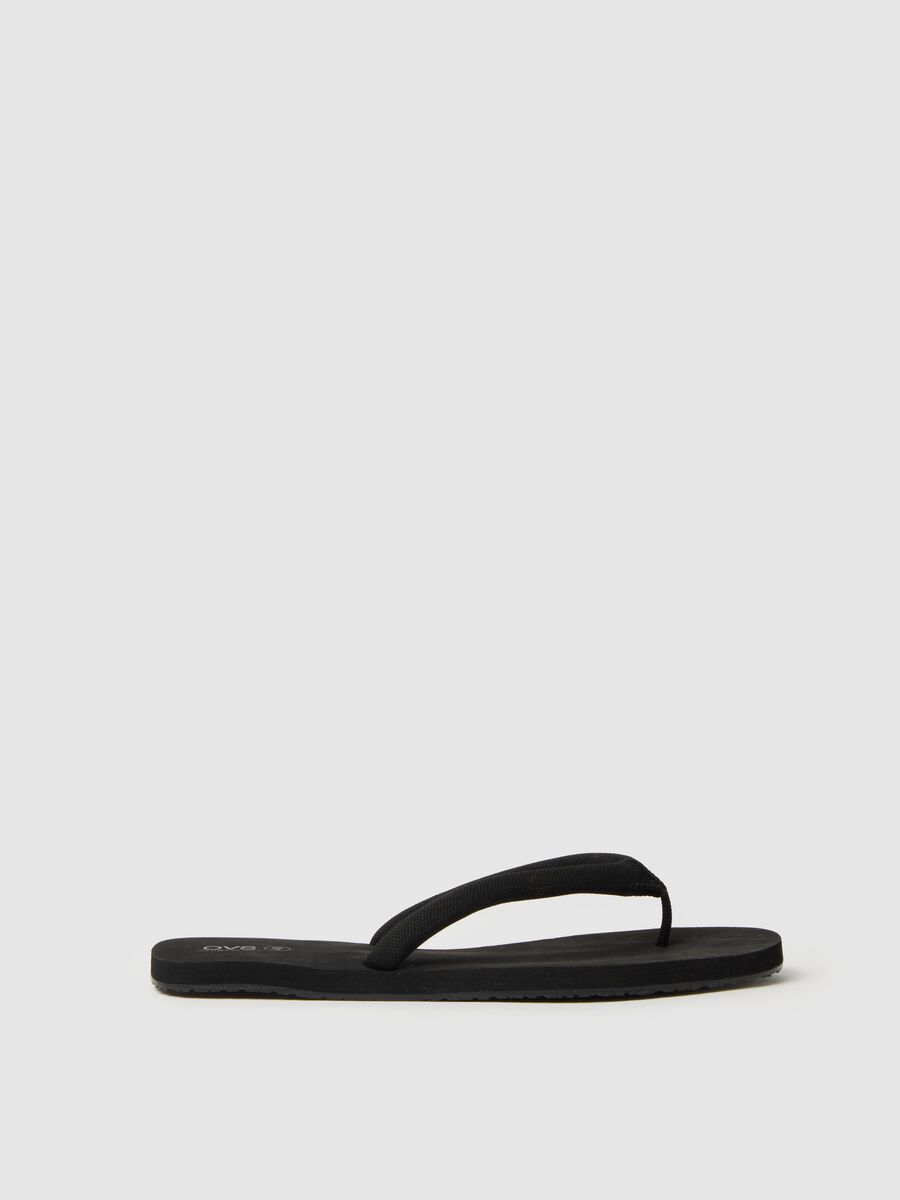 Women's black flip-flops with non-slip sole_0