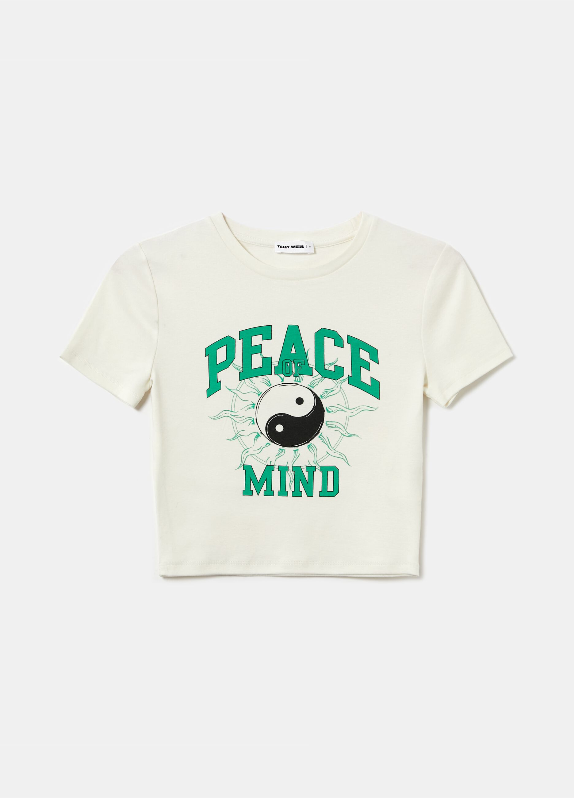 Cropped T-shirt with print