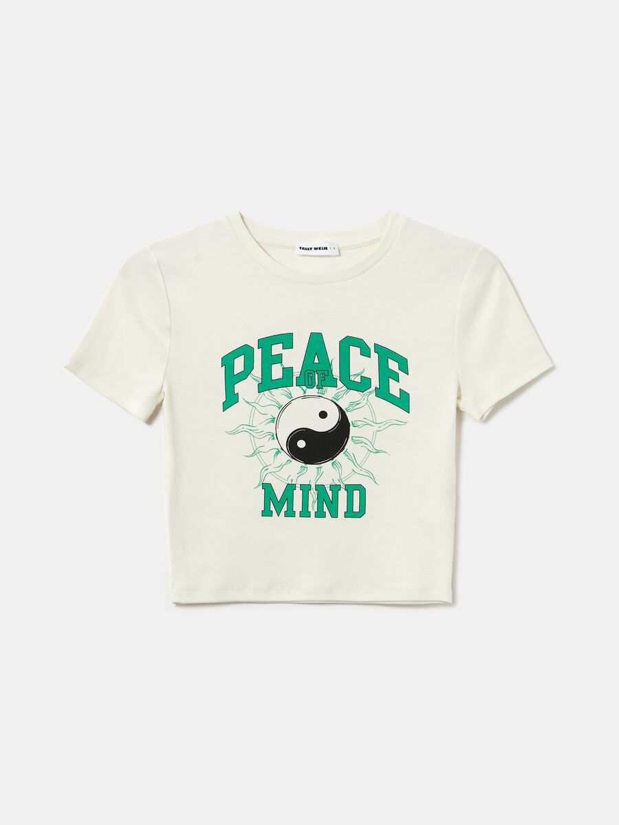 Cropped T-shirt with print_3