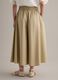 Beige long skirt in pure cotton_2