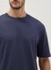 T-shirt a maniche corte in puro cotone blu relaxed fit_3
