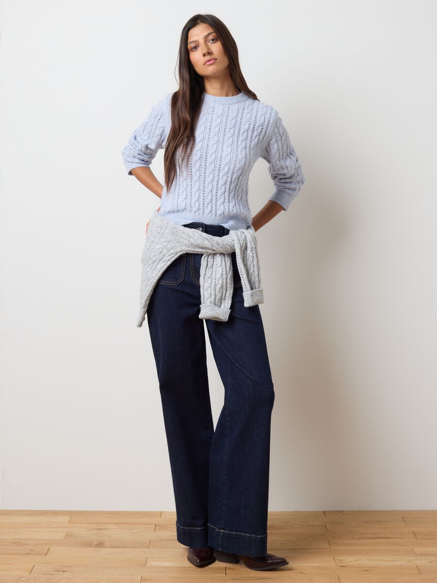 Blue regular fit sweater_2