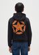 Kids' black regular fit cotton blend hoodie_1
