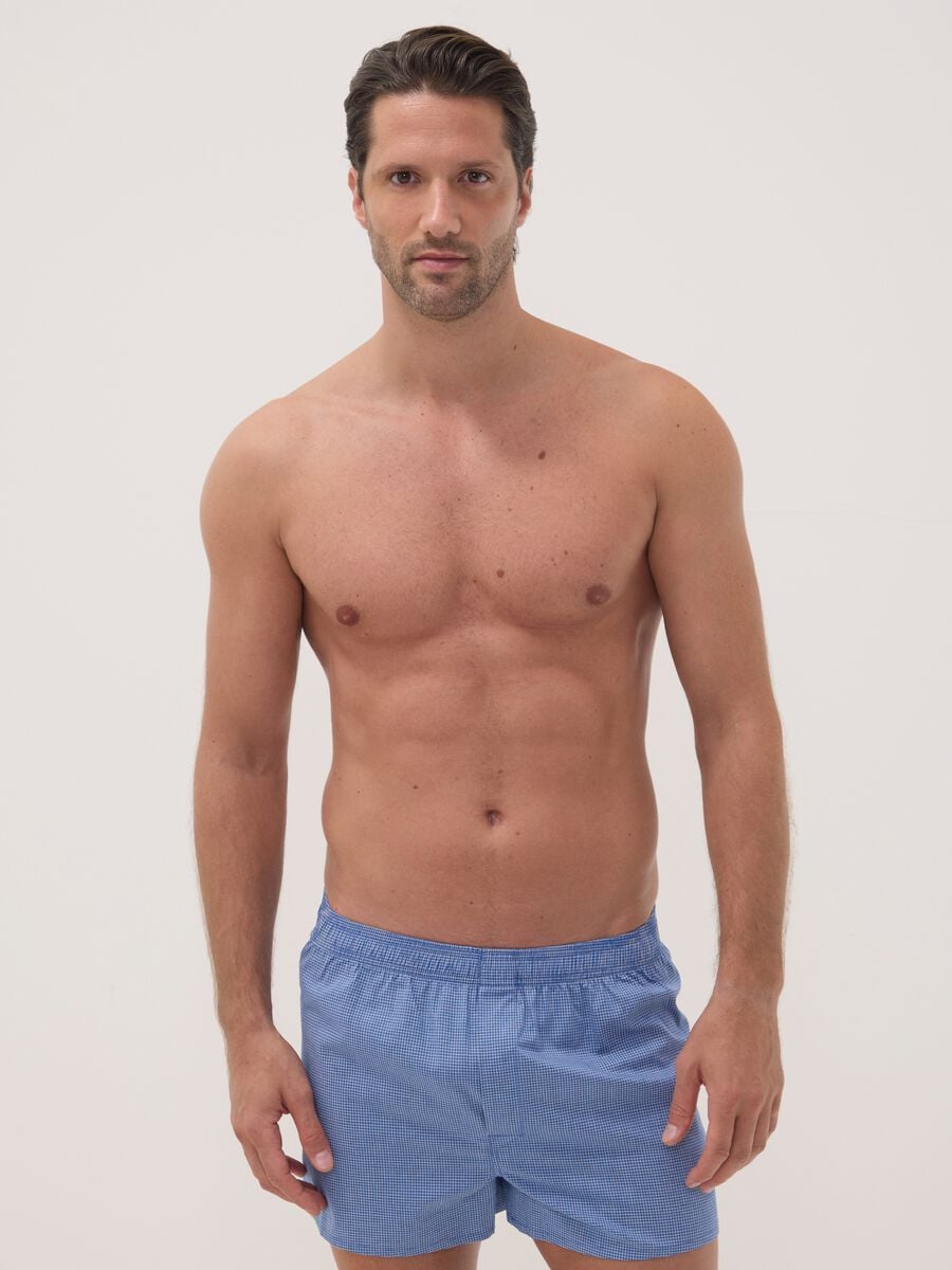 Bipack di boxer azzurri in puro cotone organico_0