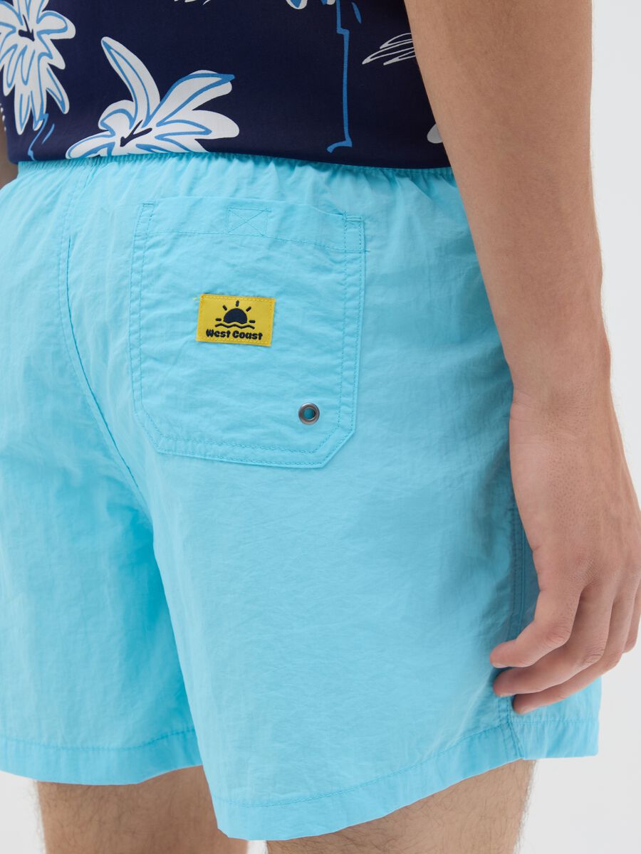 Boxer mare da uomo in misto azzurro regular fit_3
