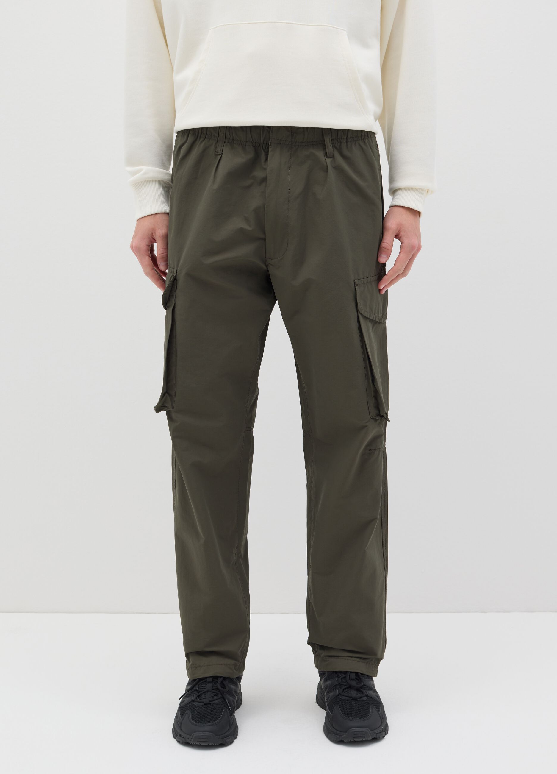 Pantaloni parachute con coulisse