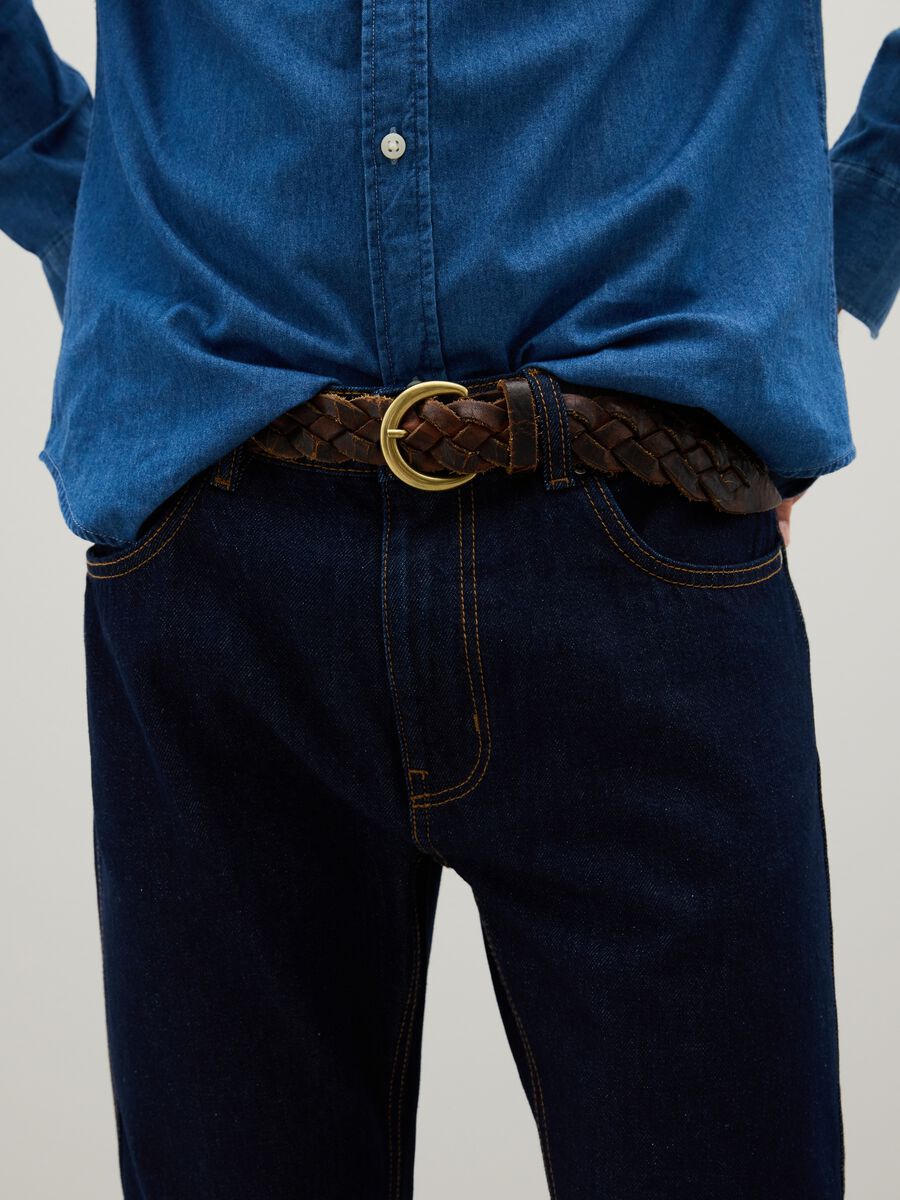 Pure cotton blue jeans with regular fit_2