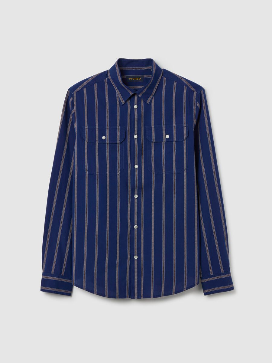 Striped regular-fit shirt with pockets_4
