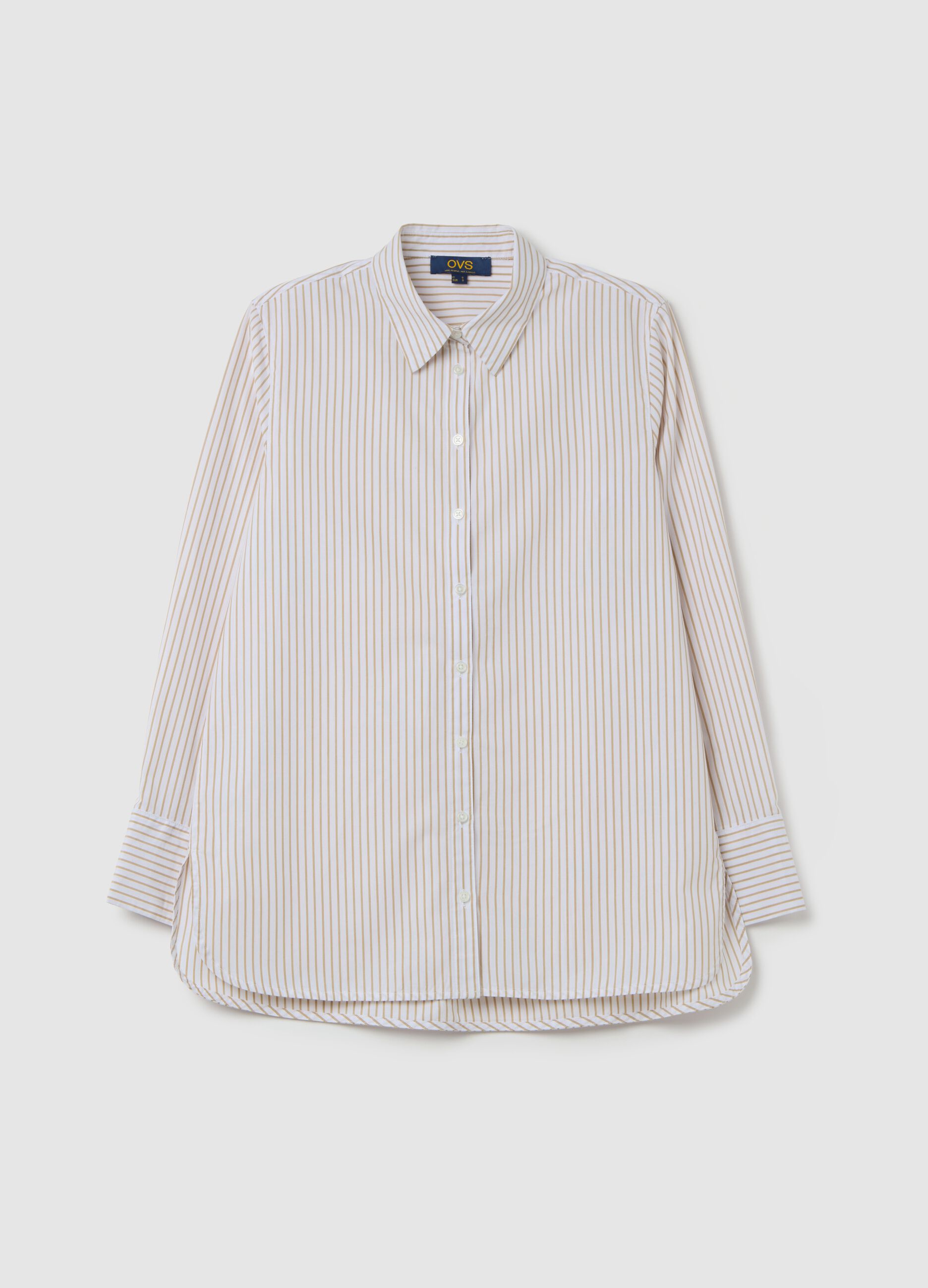 Camicia in cotone a righe