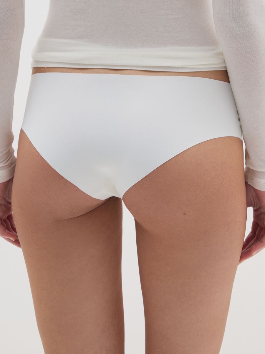 Culotte in tessuto elasticizzato bianco_2