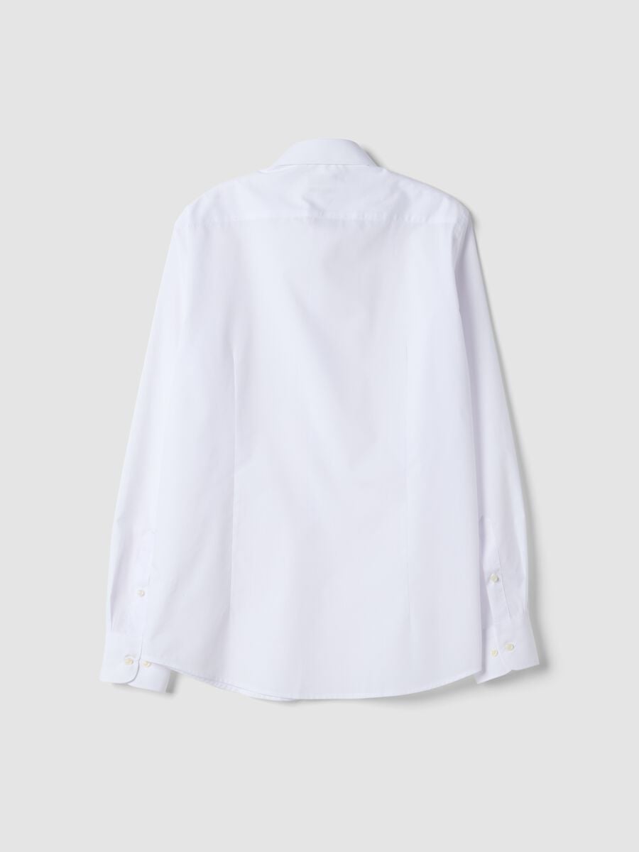 Camicia bianca slim fit con colletto classico easy iron_2