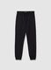 Boys' black pure cotton jogger trousers_0