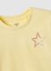 T-shirt in puro cotone giallo da bambina boxy fit con stella_2