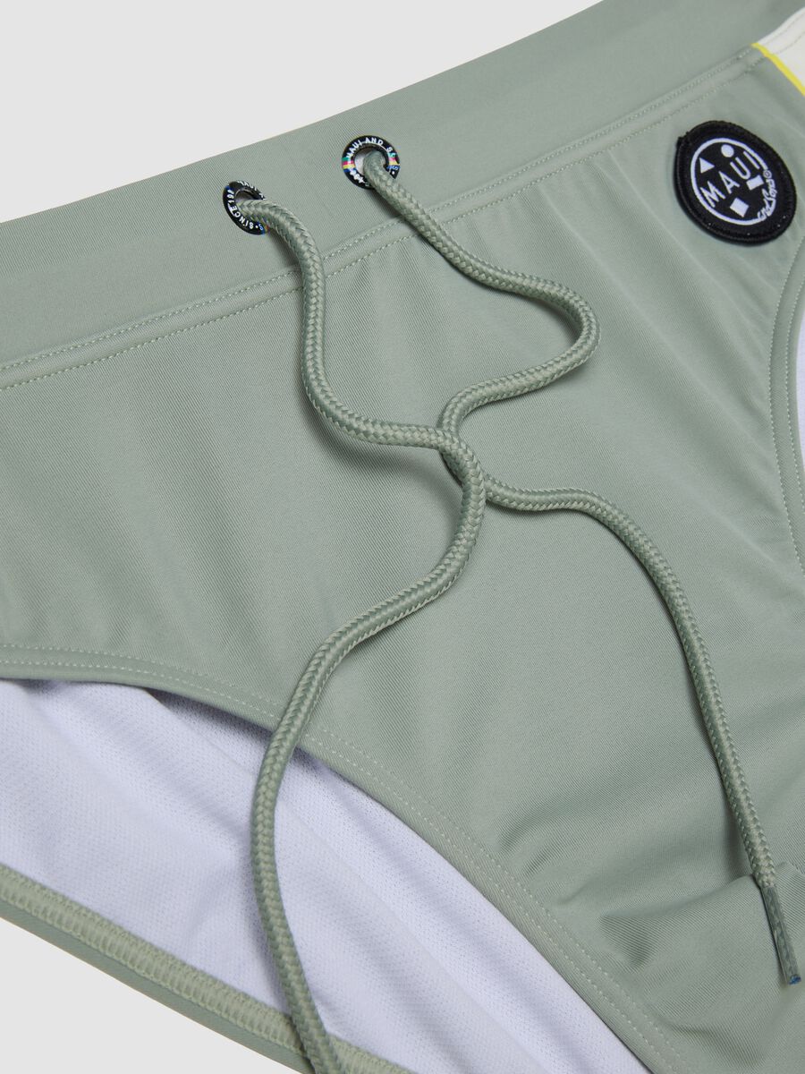 Green stretch swim briefs_1
