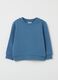 Children's sweatshirt in pure cotton blue with regular fit_0