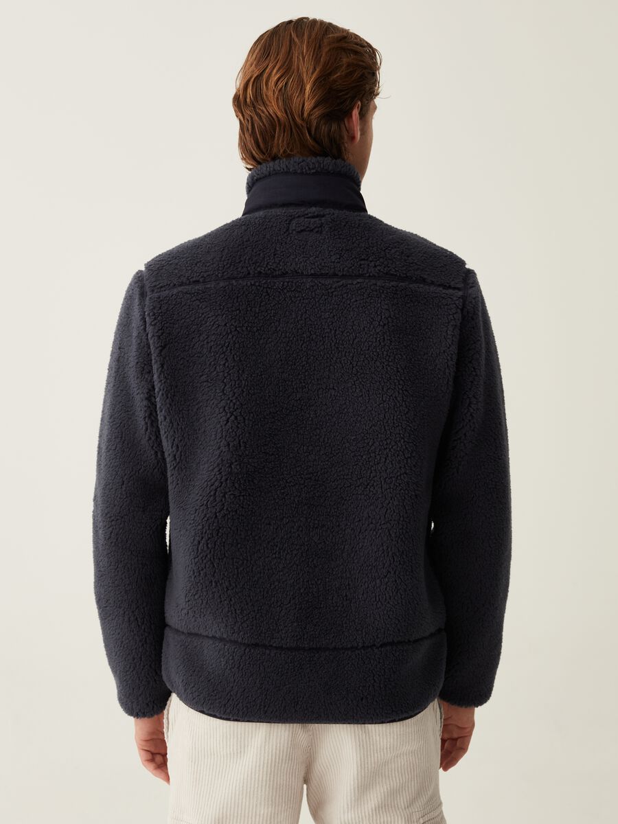 Full-zip in sherpa con tasche_2