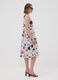 White sleeveless floral stretch-cotton dress, regular fit_2
