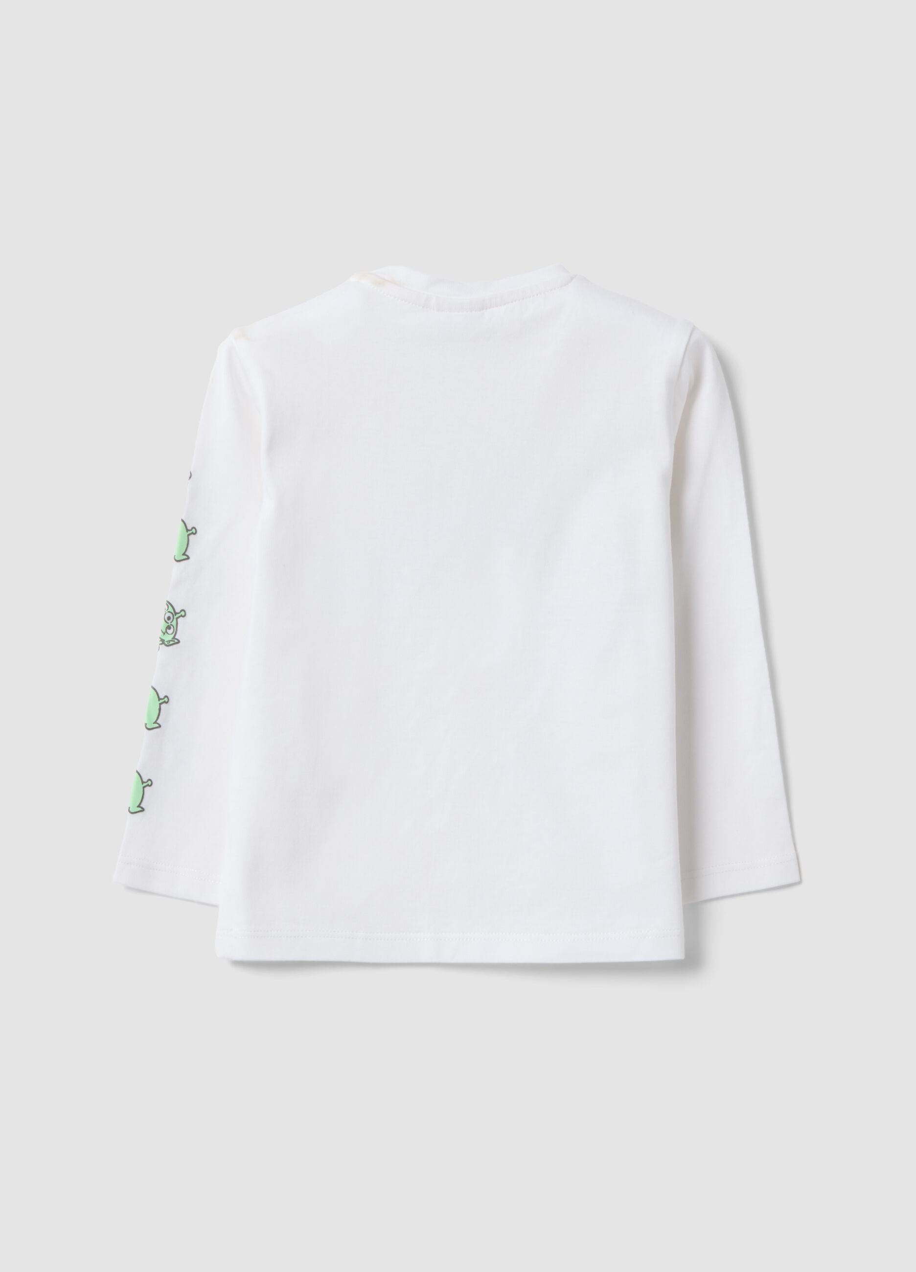 Maglia bianca a maniche lunghe in puro cotone a tema Toy Story per bimbo