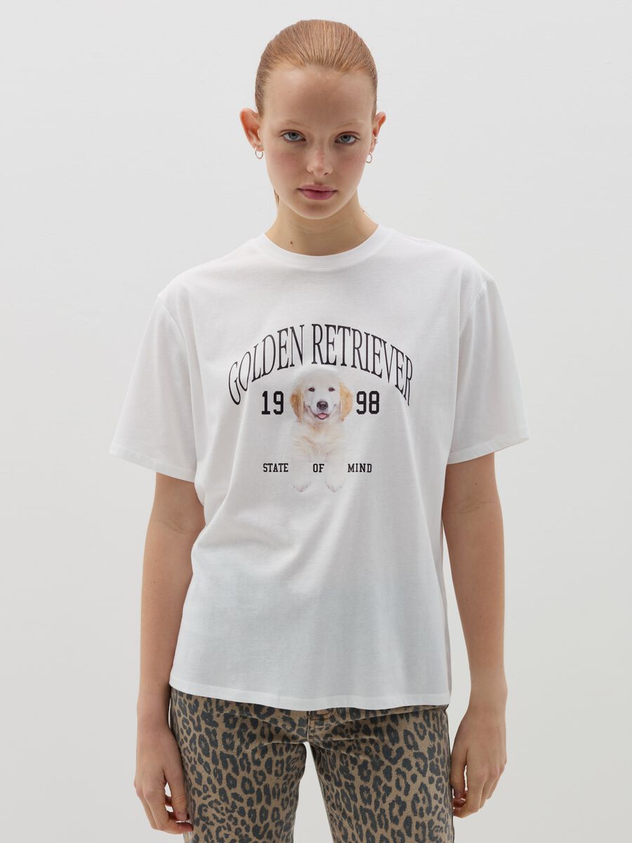 Relaxed-fit T-shirt in cotton with print_0