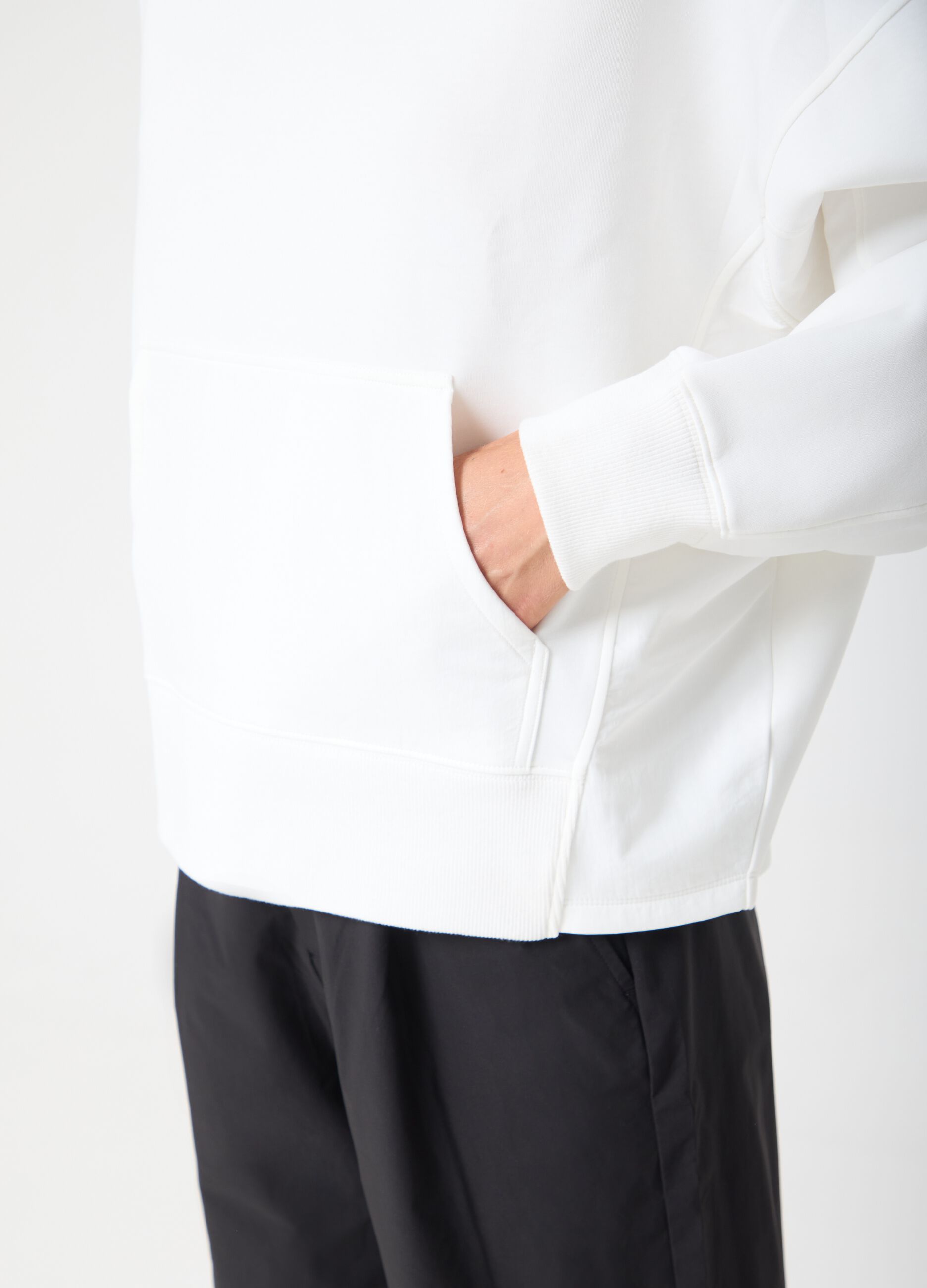 High-neck sweatshirt with contrast fabric pocket ALTAVIA STUDIO