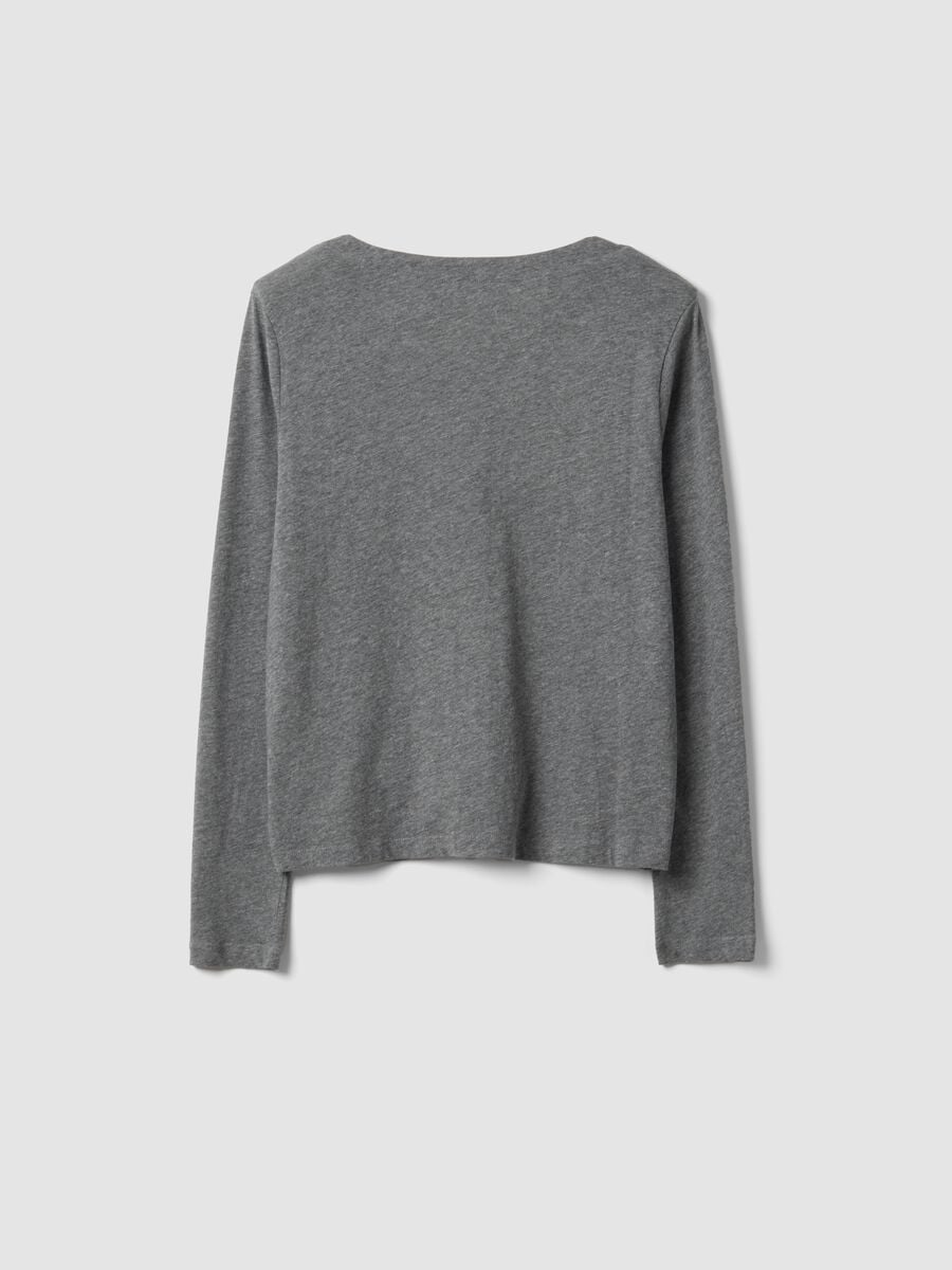 Grey cotton-viscose blend pyjama T-shirt_5