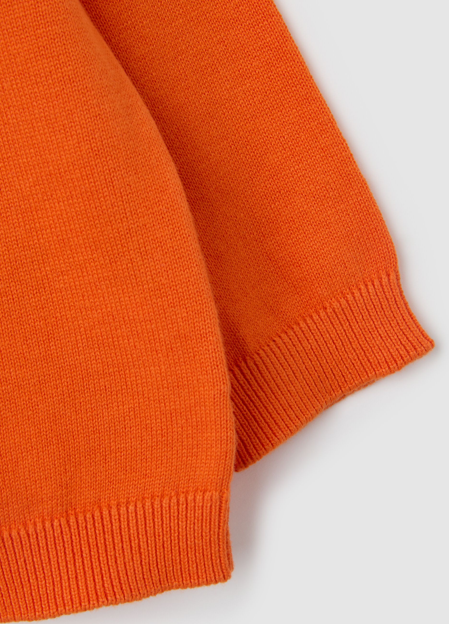 Orange Pure Cotton Baby Sweater