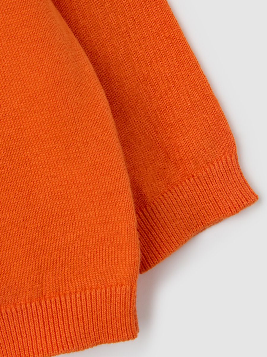 Orange Pure Cotton Baby Sweater_3