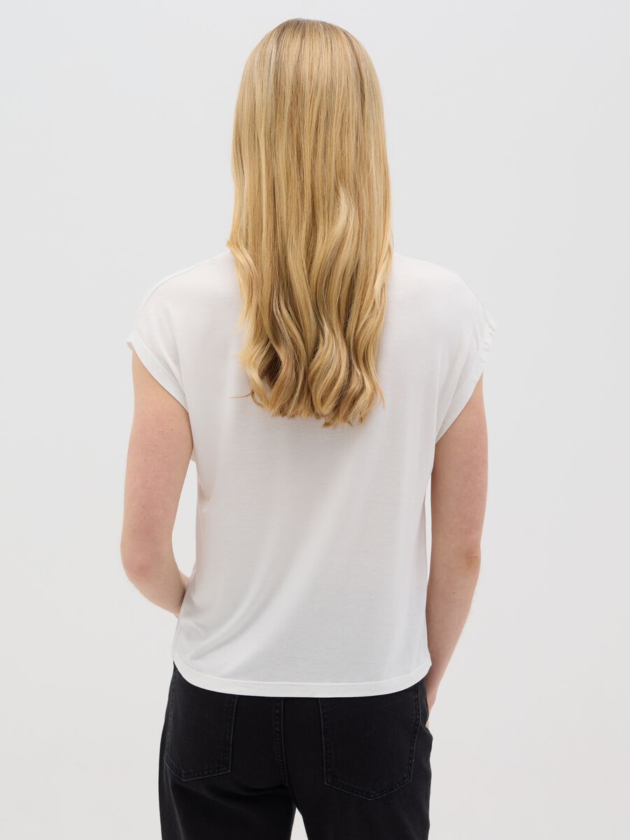 White Stretchy Viscose T-shirt by Ovs_2