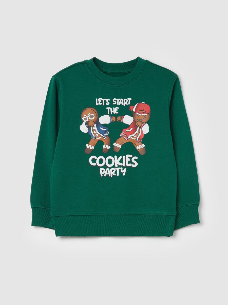 Sweatshirt with "Let's start the cookies party" print_0