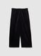 Regular Fit Black Velvet Trousers_4