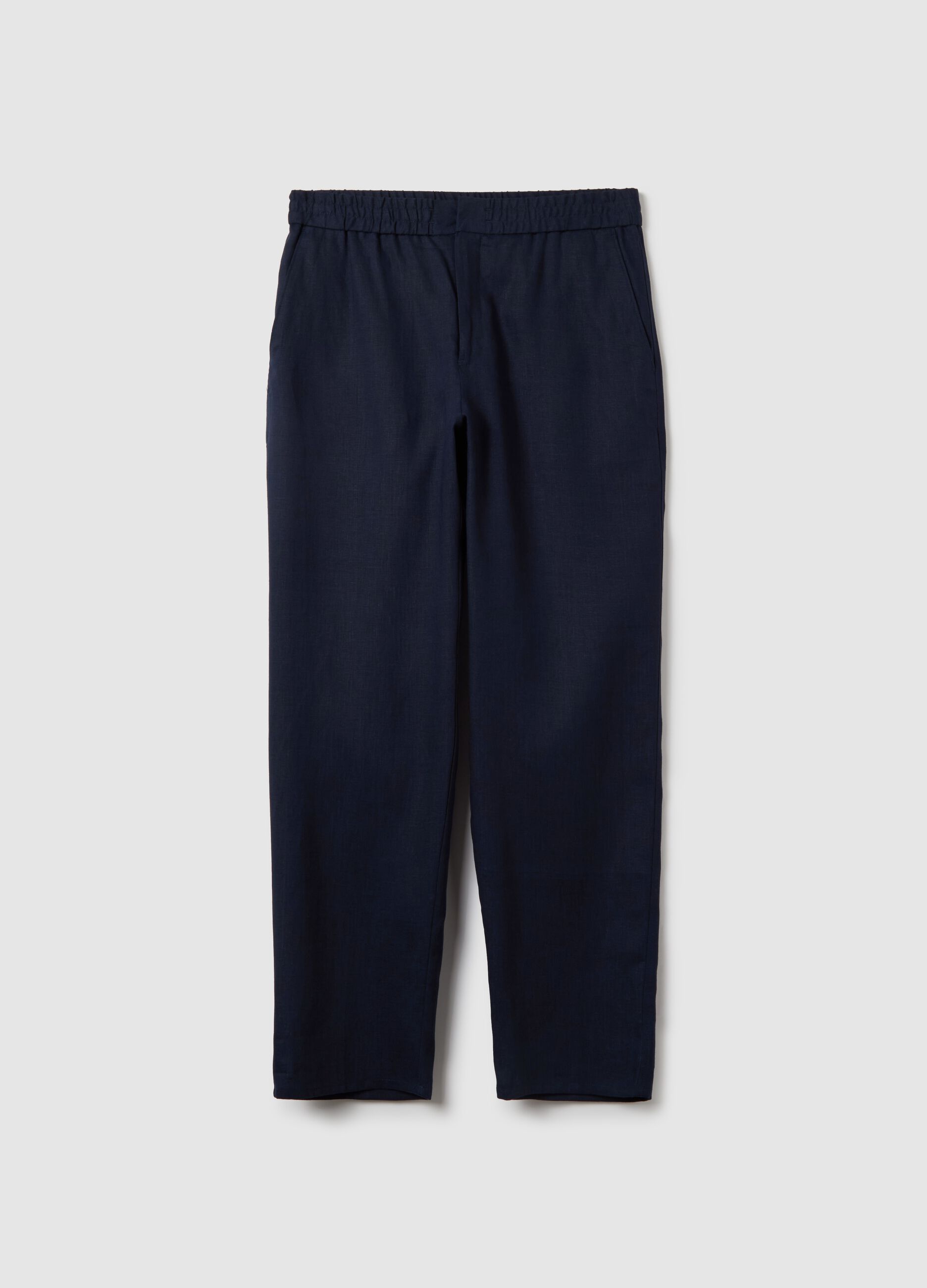 Contemporary trousers in linen
