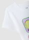Girls' white pure cotton t-shirt regular fit with fruit_3