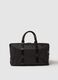 Black travel bag with strong handles and zip closure_1