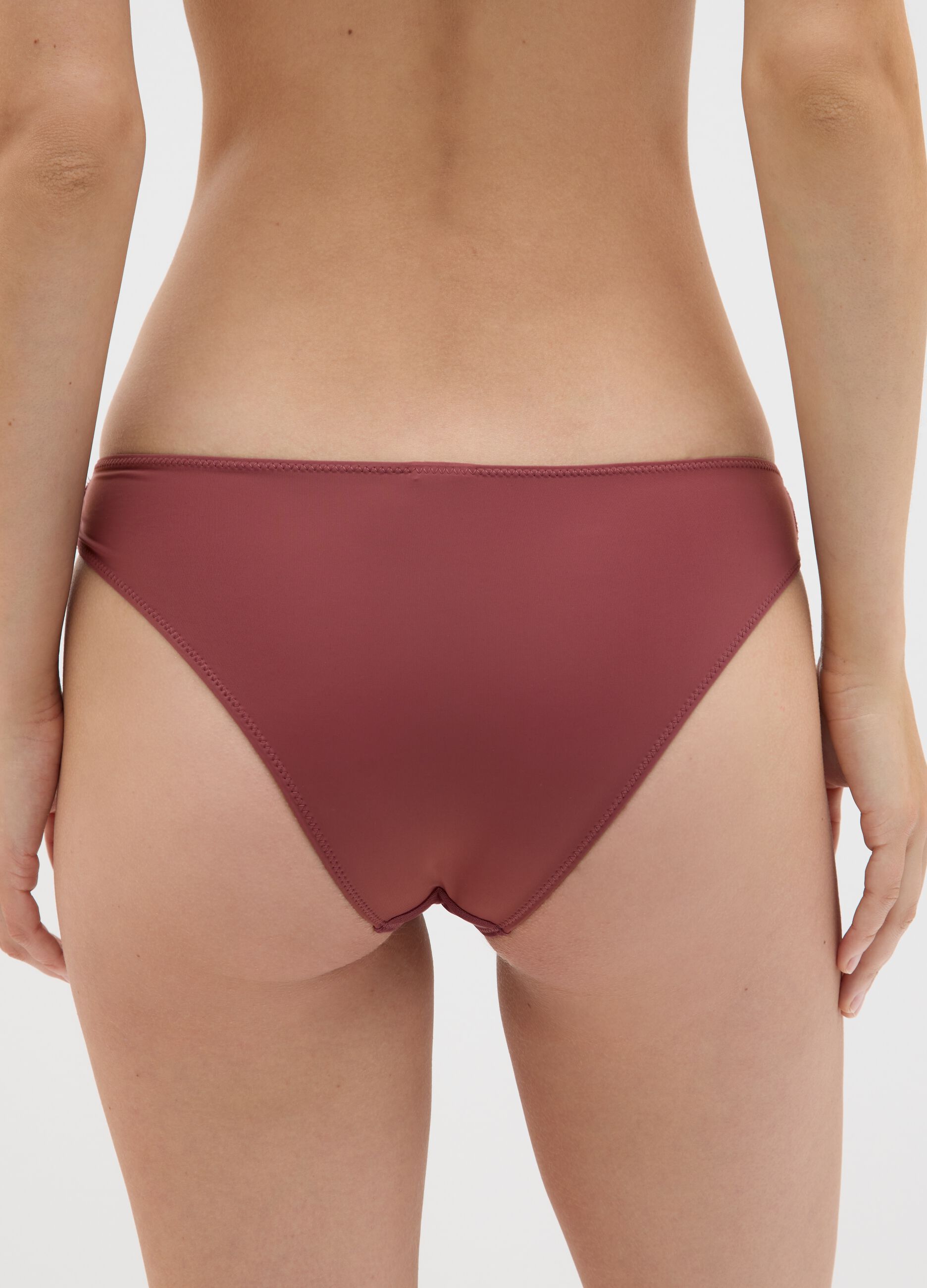 Slip in microfibra con pizzo