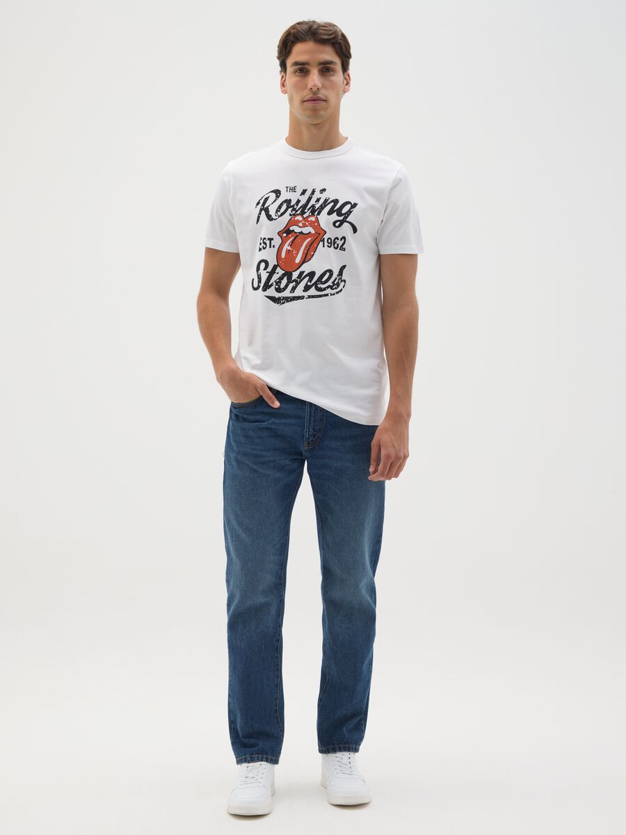 T-shirt in puro cotone bianca regular fit_1